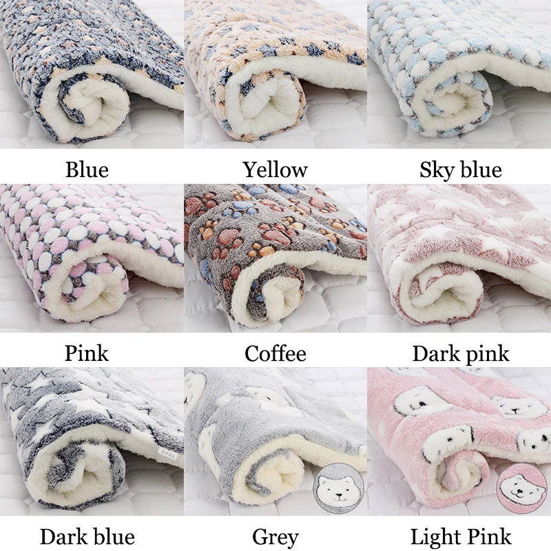 Лидер продаж теплый мягкий флисовый коврик для питомцев дорожное одеяло
