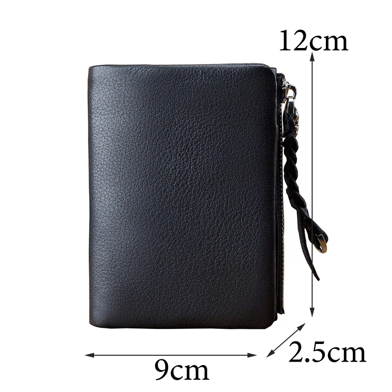 

AETOO Men's short zipper wallet, leather casual wallet, personalized men's wallet