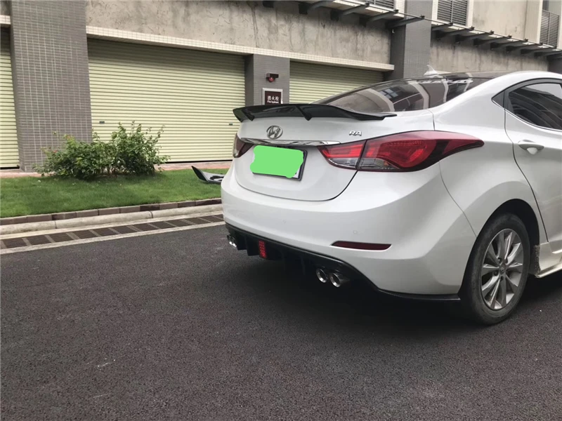 Используется для hyundai Elantra Avante спойлер 2012 13 14 15 16 лет Глянцевая углеродное волокно/FRP заднее крыло R стиль спортивные аксессуары