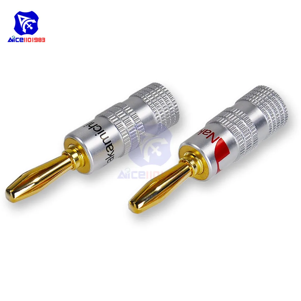Diymore 1 шт. кабельные разъемы для динамиков аудио банана адаптер 24K | Электронные