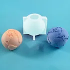 3D силиконовая форма для свечей в форме земли, штукатурка, планета