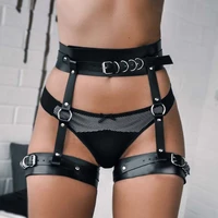 women leather sexy lingerie harness belt set garters bondage stockings sword belt bdsm gothic waist harajuku suspenders erotic
