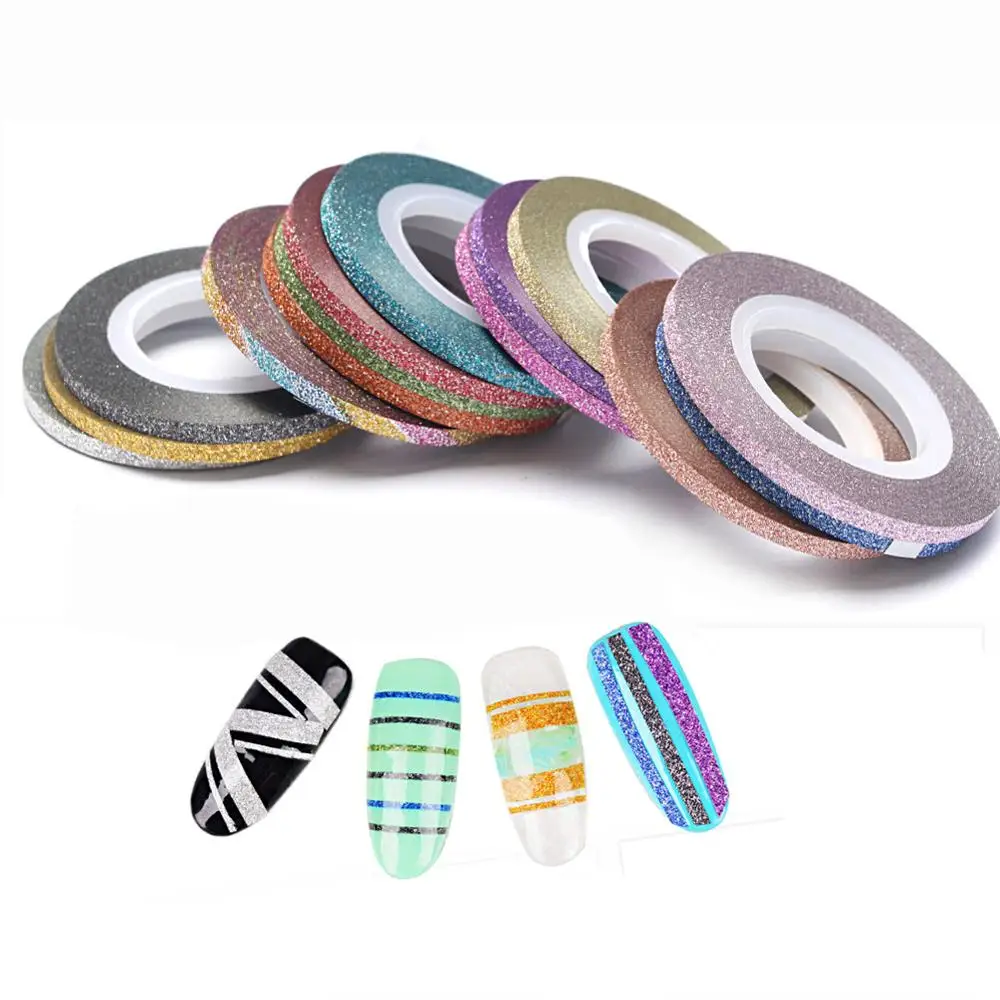 

Разноцветные наклейки для ногтей, наклейки из фольги, линейка для самостоятельного изготовления 3D наклеек для ногтевого дизайна, Набор нак...