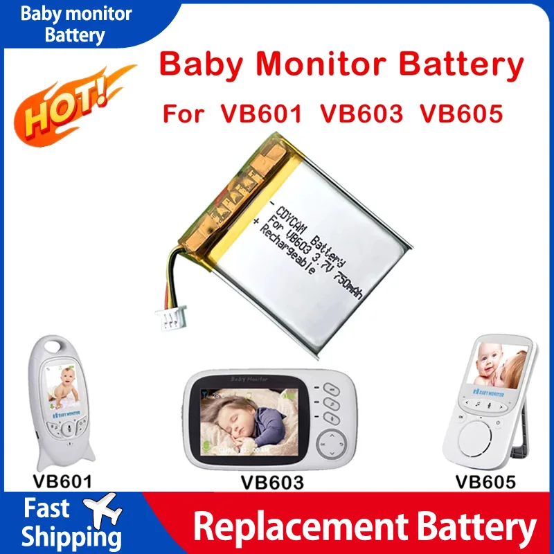 Аккумуляторная литиевая батарея VB601 VB603 VB605 для видеоняни 2022 650/750 мАч 3 7 в