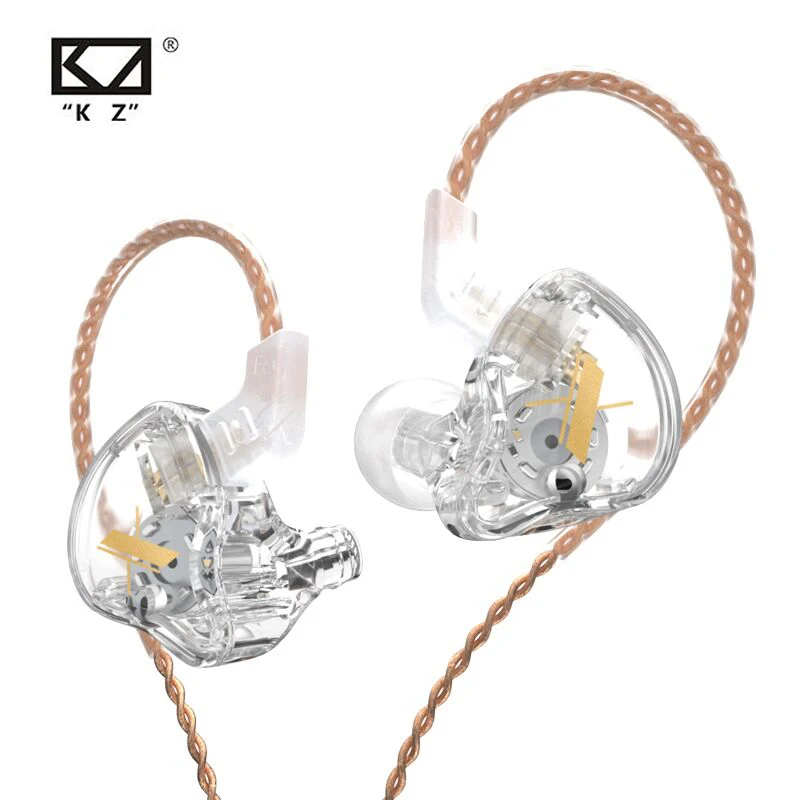 Динамические наушники KZ EDX 1DD Hi-Fi наушники-вкладыши с монитором и передачей басов