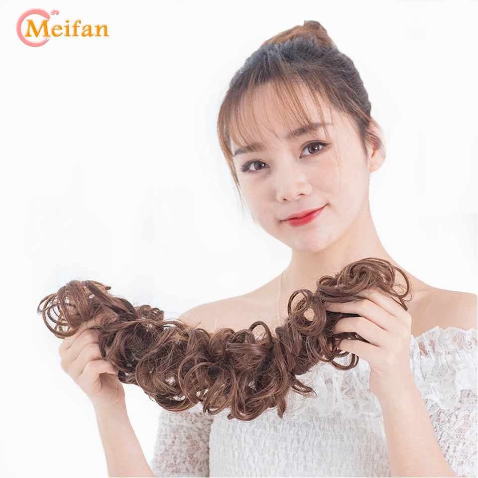 MEIFAN шиньон из синтетических волос резинка эластичные резинки для наращивания