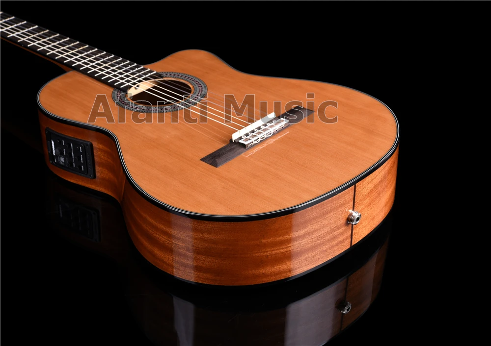 Afanti музыка 39 дюймов Spruce& Sapele Классическая гитара с эквалайзером(ACL-2045