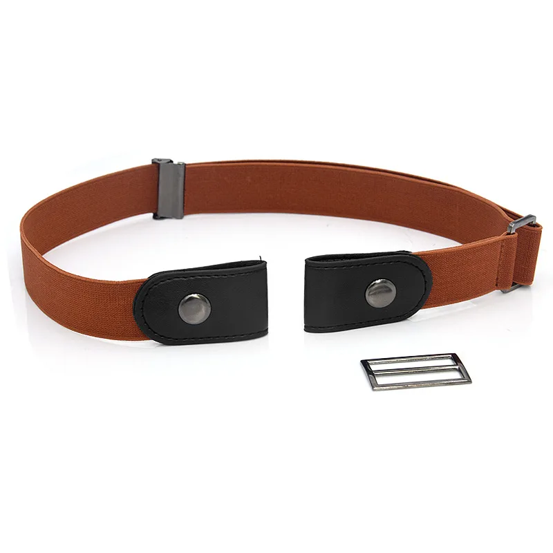 

Unbuckle elastic high-quality lazy elastic band men's belt ladies belt adjustable couple jeans 10 colors optional dress