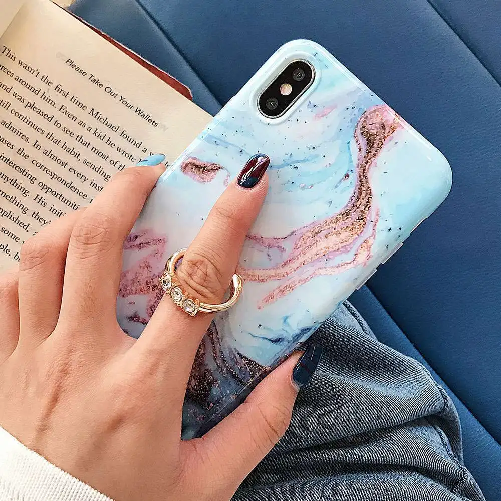 KISSCASE мраморный чехол для телефона iPhone XR XS MAX X 7 8 Plus петля палец кольцо чехлы 6S 6