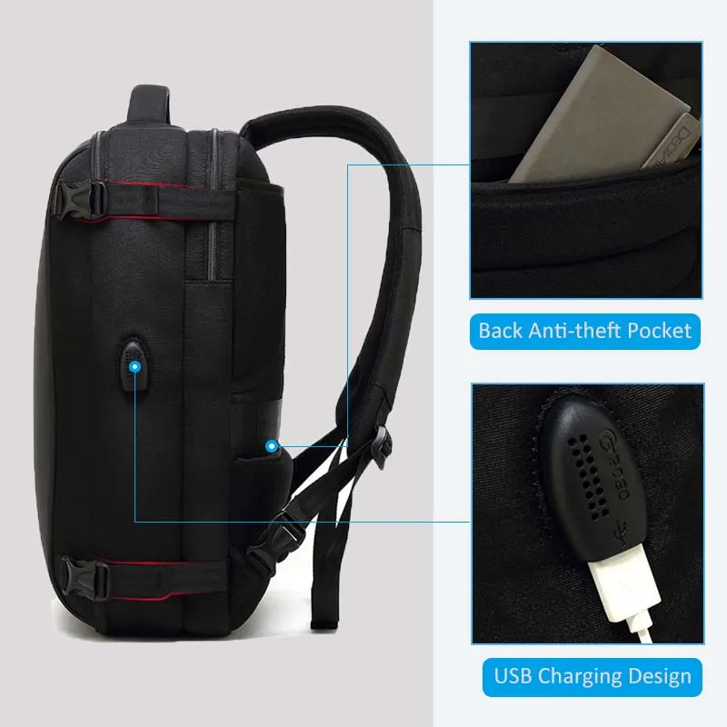 Мужской рюкзак, большая емкость, usb зарядка, Mochila, мужской, Противоугонный, без ключа, TSA замок, дизайн, бизнес рюкзак для ноутбука, дорожная сумка