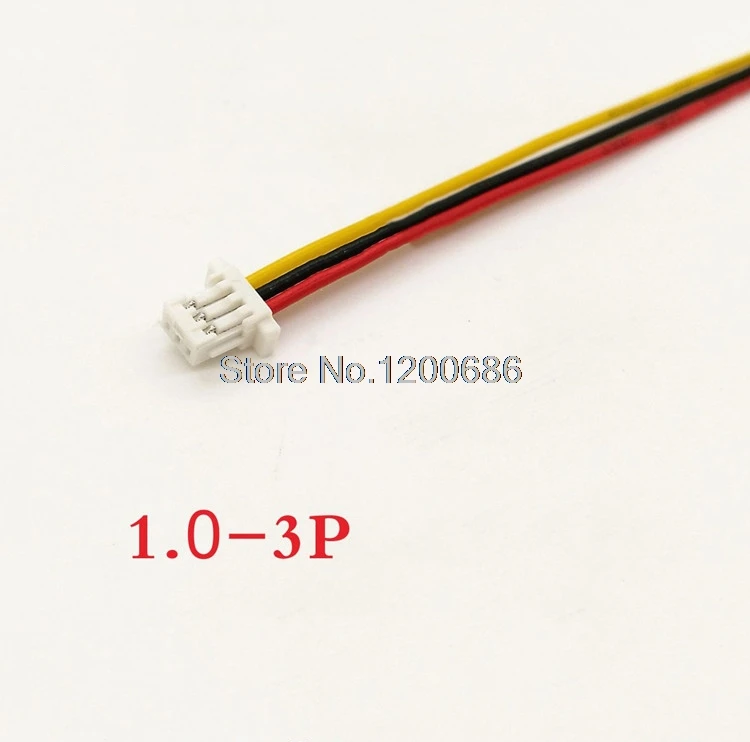 SH1.0 3Pin Male Plug Connector With Wire Cable 8cm