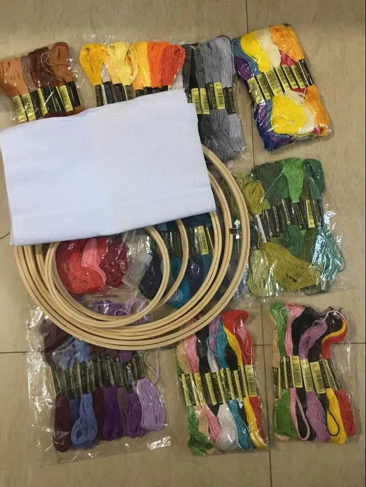 50PCS THREADS Home Handcraft Cross Stitch Tool Kit Embroidery Starter Tools Needle | Дом и сад