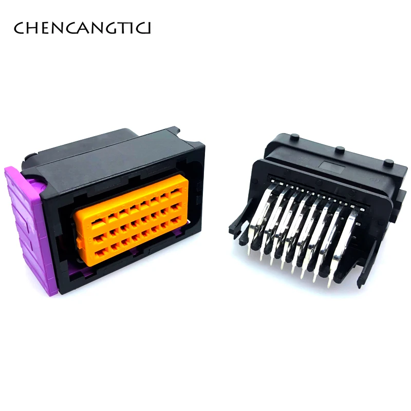 1 set of connector 1 компл. 24 pin/way пластиковый автомобильный корпус ЭБУ с сопряжением мужской и женский разъемы fci - Цвет: 1 set of connector