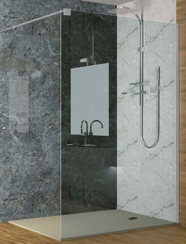 Фиксированное прозрачное стекло для душа высота 6 мм 200 см|Душевые кабины| |