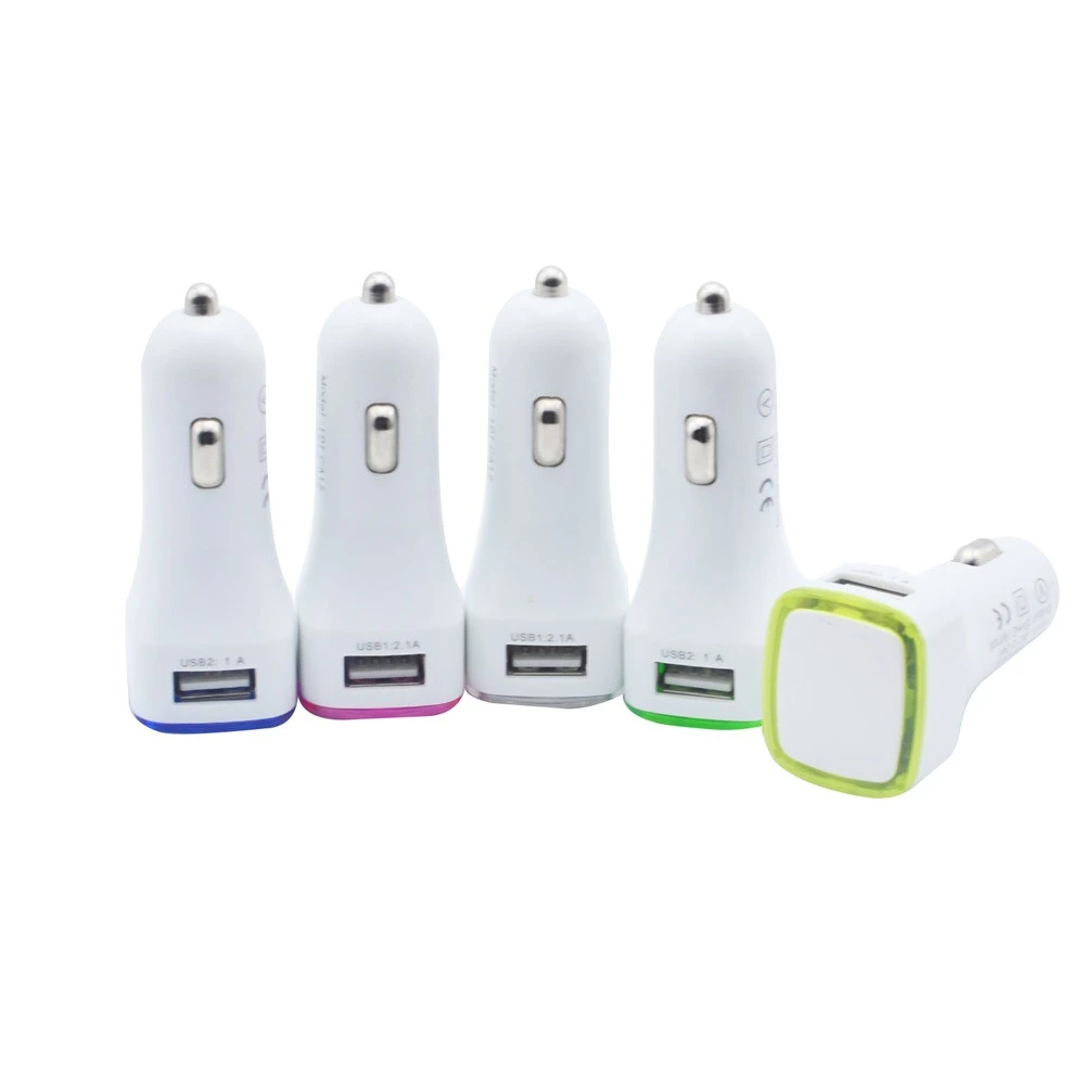 Quick Charge Side Dual USB 2 Port Light Car Charger Adapter For Samsung note 8 high quality Styling Accessories | Автомобили и