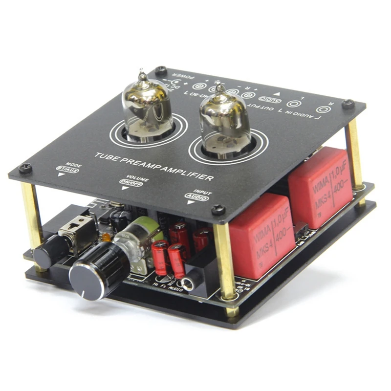 

HOT-Bluetooth Tube Amplifier Board with 12V DC Power Adapter, 35W Power Output TDA7377 Chip US Plug