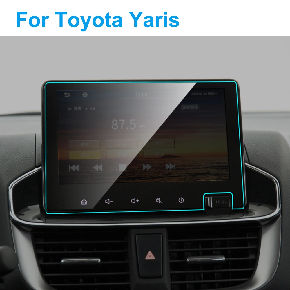 Автомобильная защитная пленка из закаленного стекла для GPS навигации Toyota Yaris 2020