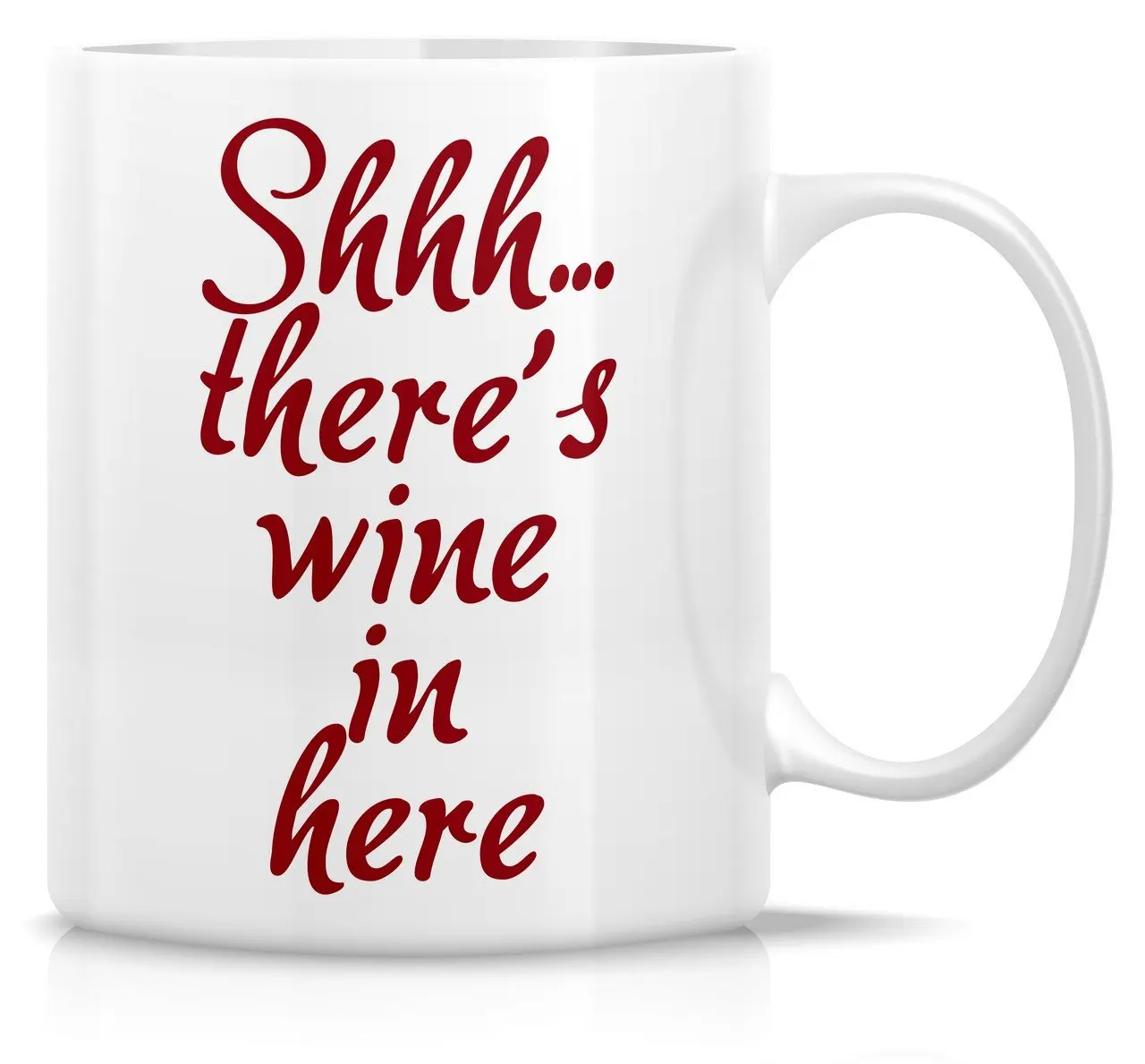 Забавная Бесшумная кружка Shhh... Здесь есть керамическая кофейная 11 унций с вином |