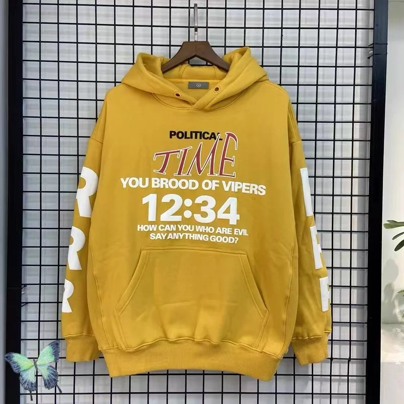 

Foam Printing Heavy Fabric Pullovers RR123 Fleece Warm Men Women Hoodies Sweatshirts