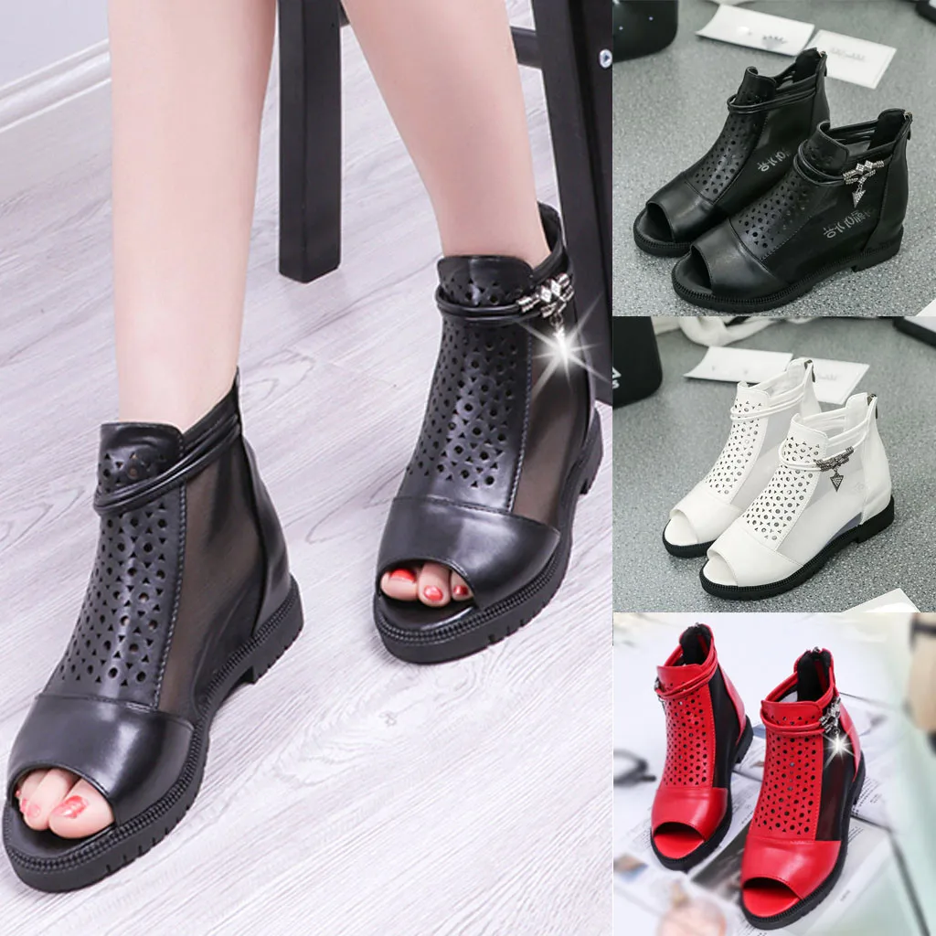 

Summer Shoes Woman Platform Sandals Women Soft Leather Woman Sandals Casual Open Toe Gladiator Wedges Mujer Women Shoes Flats