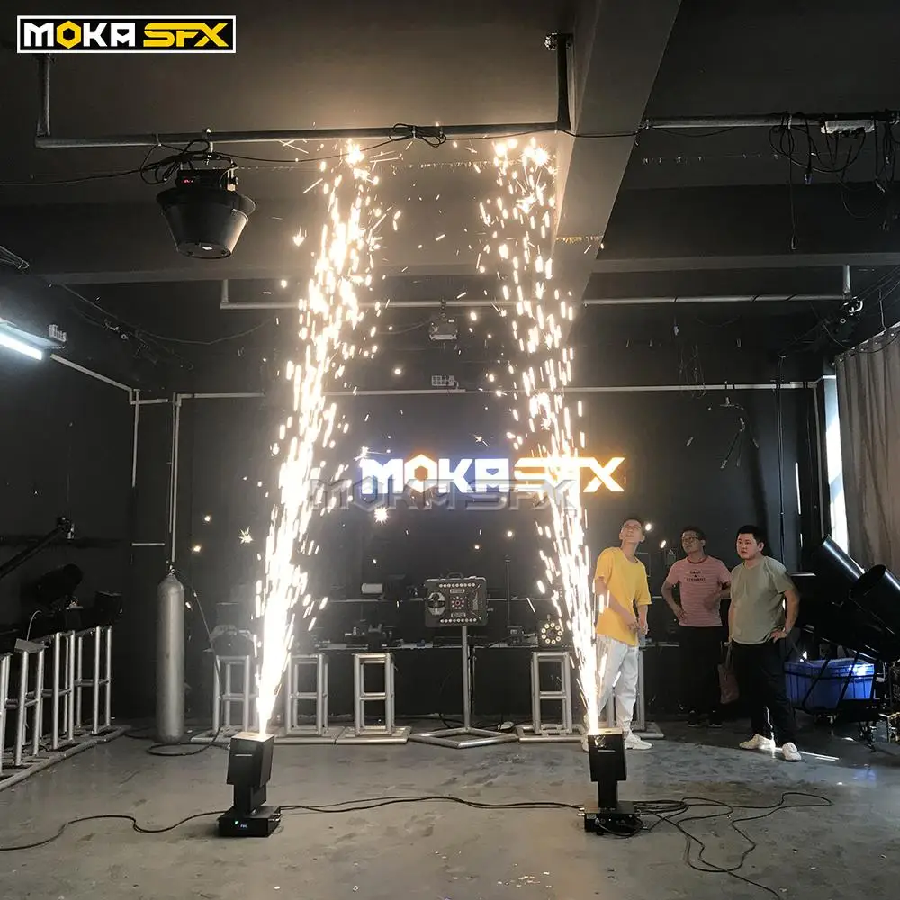 

750 Вт, Подвижная головка, генератор холодной искры, беспламенный Бенгальский фонтан, для улицы, сцены, Рождества, для празднования свадьбы, в...