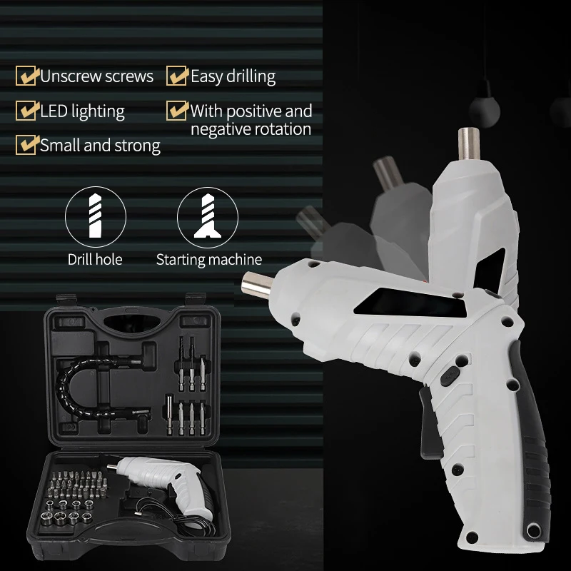 3 6 В Беспроводная электрическая отвертка Бытовая перезаряжаемая скручивающаяся