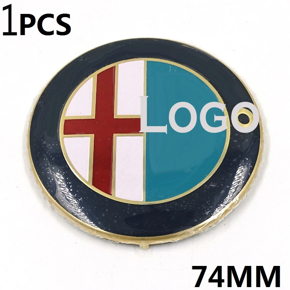 

2X new Style Red gold/black/new color 74mm ROMEO for Mito 147 156 159 166 Giulietta Spider Stelvio GT Car Lemblem Badge sticker
