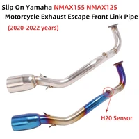 slip on for yamaha nmax125 nmax155 2020 2021 2022 motorcycle exhaust escape modified muffler front connect link pipe 51mm