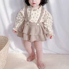 Новинка, винтажная одежда для маленьких девочек, весенне-осенняя льняная хлопковая Цветочная блузка, комбинезон, платье, одежда для новорожденных девочек, наряды #069