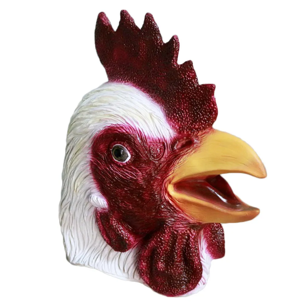 Anime Chicken Mask Halloween Novelty Costume Cosplay Party Latex Animal Head Rooster Prop | Тематическая одежда и униформа