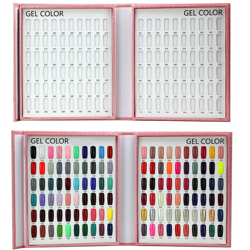 

120/216 цветов s ложный дизайн ногтей показывающая полка DIY Типсы для ногтей дисплей книга маникюр лак для ногтей Дисплей Палитра цветная карта ...