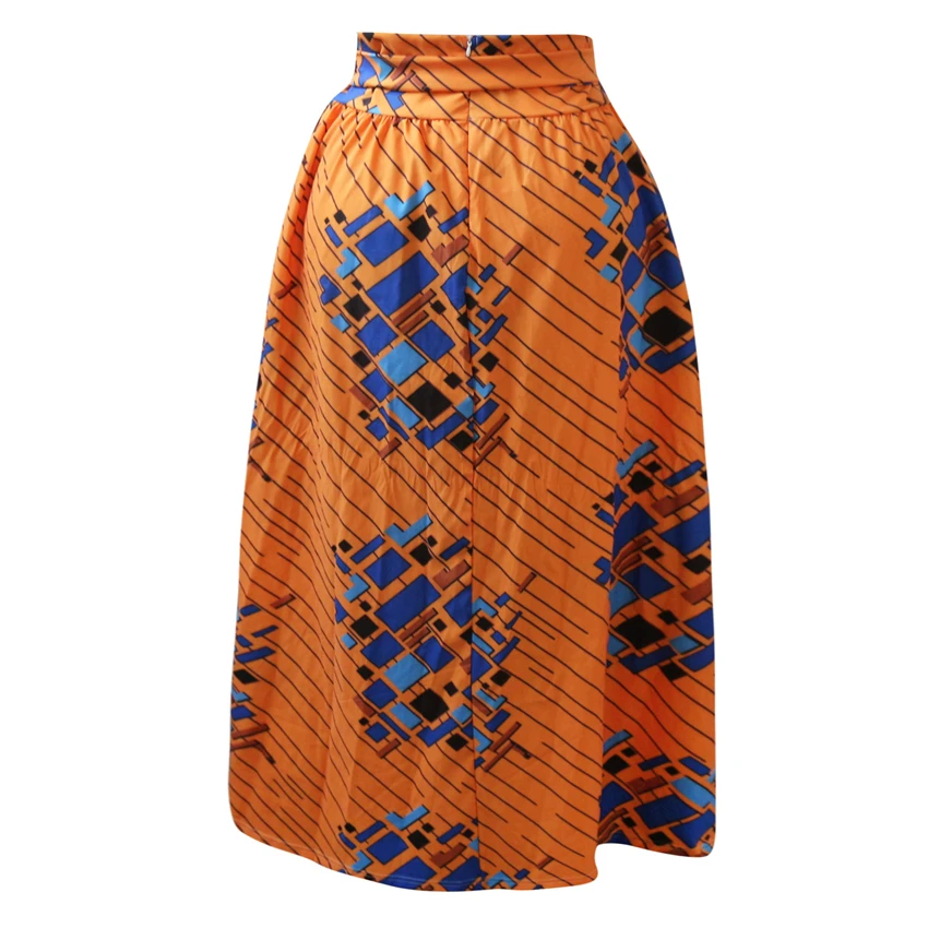 Платье женское длинное летнее на молнии с цветочным принтом и поясом|Африканская