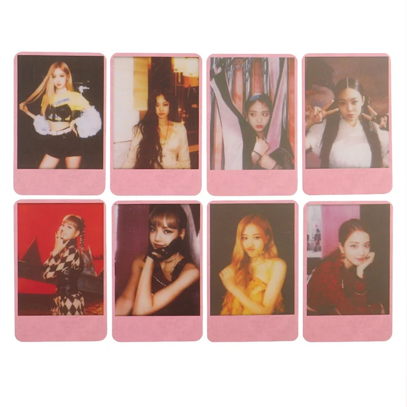 OSS6445PK 8 шт./компл. KPOP BLACKPINK альбом самодельная бумага Lomo карта фото плакат в виде карты фотостудии игрушек, для подарка, для фанатов Канцелярский набор - Цвет: OSS6445PK