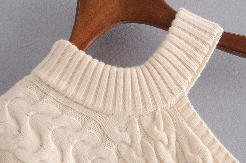 

Free Inspirit New Arrival Fashion High Street Bare Shoulder Style Batwing Full Sleeve Twisted Warm Thick Winter Pullover Sweater