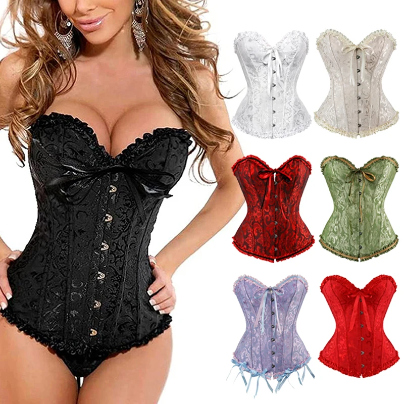 

Corsets Waist Trainer Shapewear Women Sexy Slimming Top Bustiers Overbust Tummy Control Underwear Boned Plus Size Gothic Lady