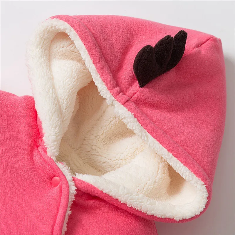 

Baby warm winter cotton warm romper Girl Baby Cartoon Winter Jacket Kid Zip Thick Snowsuit Hoodie Coat Jumpsuit #4S03