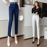 suit pants womens spring new loose straight trousers professional trousers 2021 black trousers work clothes