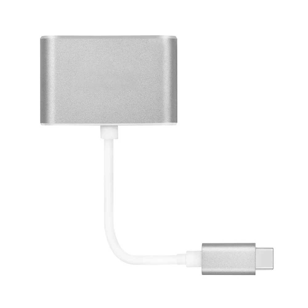 Адаптер CablesUSB- C-HDMI VGA адаптер 2 в 1 USB 3 Type C-VGA HDMI 4K двойной чехол кабель для ноутбука и