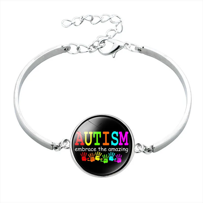 Autism Awareness Charm Bangle Bracelet Alloy Bracelets Girl Jewelry | Украшения и аксессуары
