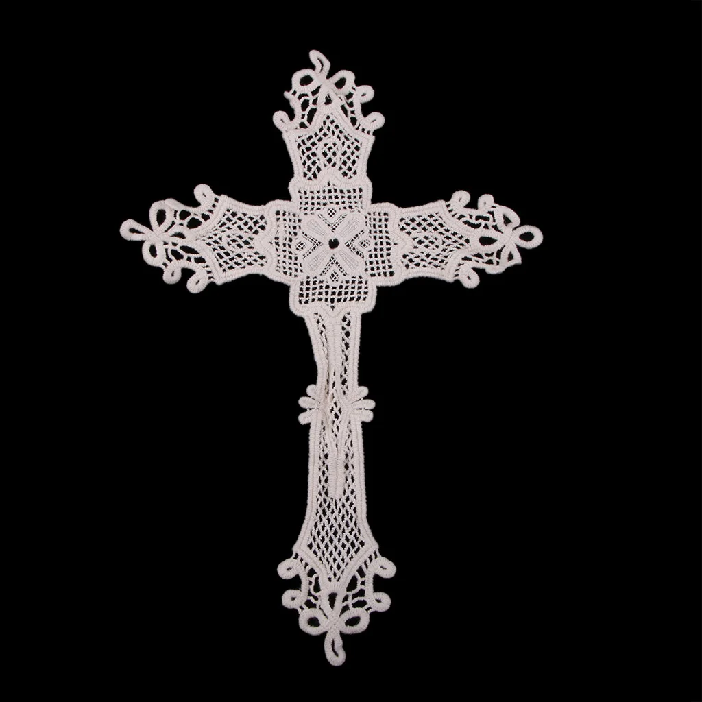 Крестообразный дизайн вышитые хлопчатобумажные нашивки пришить Аппликация