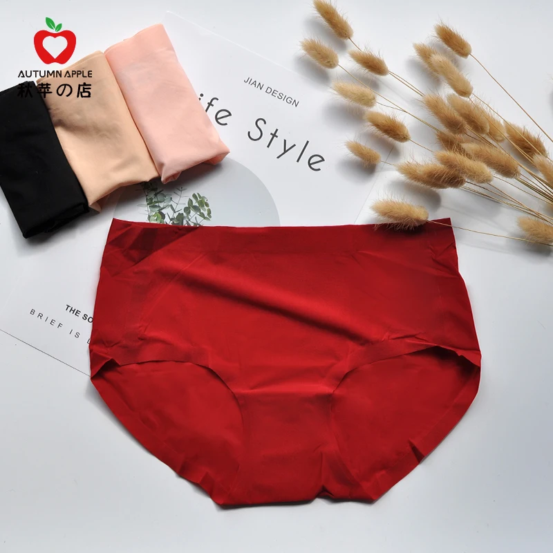 

solid color cotton underpants for woman flexible thin smooth ladies underwear average size