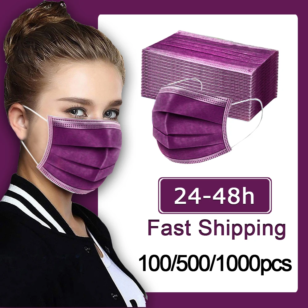 

Маска одноразовая из нетканого материала, 3 слоя, дышащая, 10/50/100/500/1000 шт.