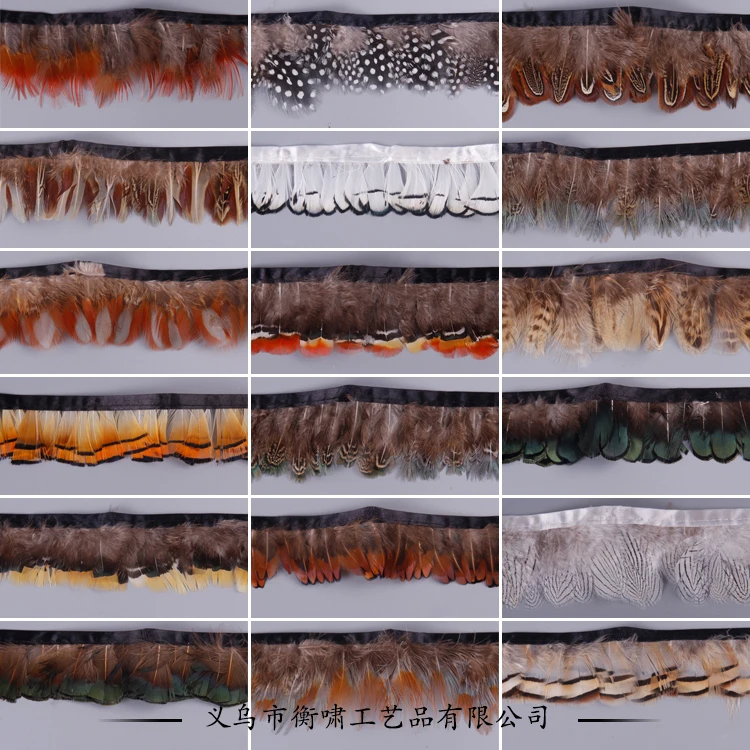 Натуральные перья фазана отделка Лента с бахромой атласной лентой швейные