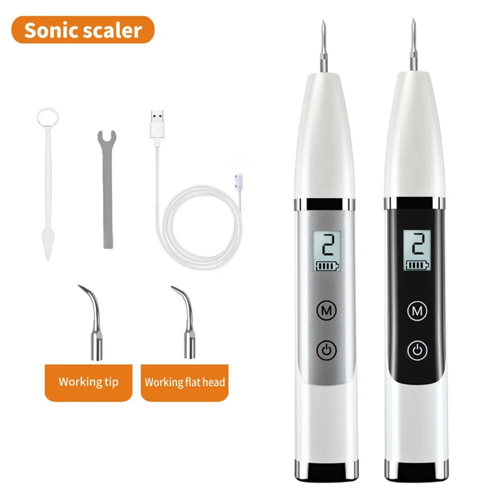 

Ultrasonic Dental Calculus Remover Scaling Electric Portable Scaler Sonic Smoke Stains Tartar Plaque Teeth