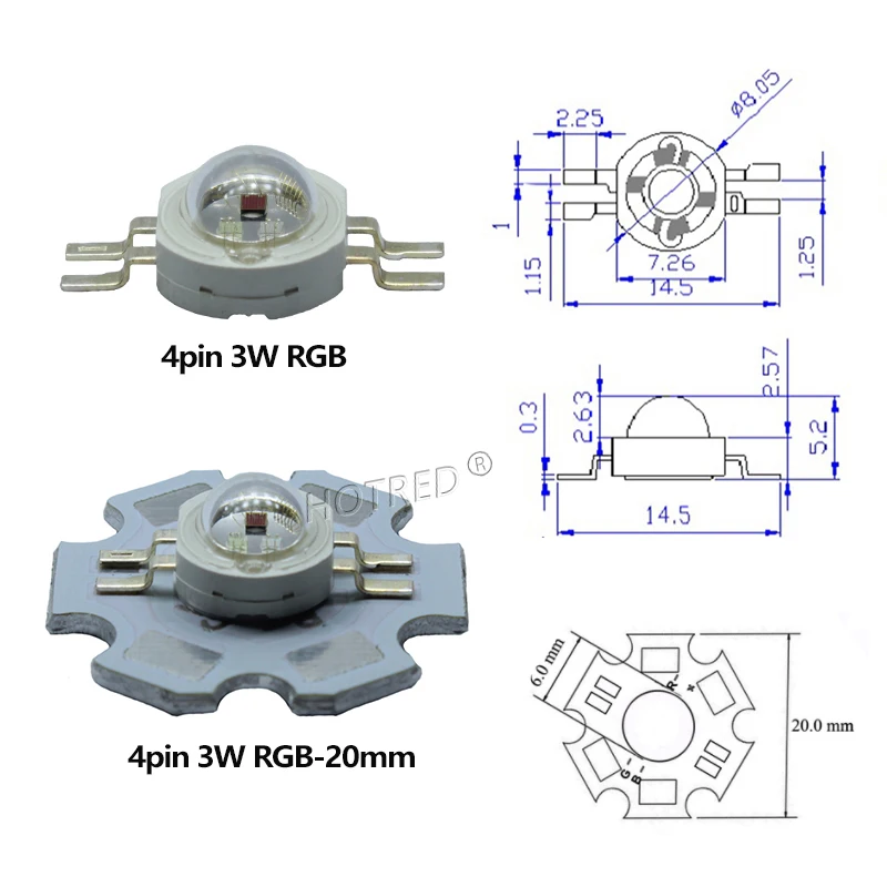 Светодиодный RGB RGBW RGBWY RGBWYV 3 Вт 4 5 6 15 18 CREE 10 XML бусина высокой мощности 4pin 6pin 8pin 10pin 12pin