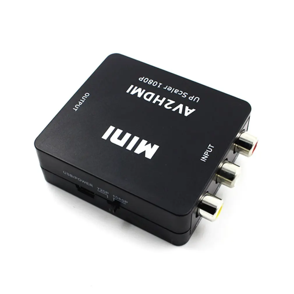 Преобразователь Hd с Av на HDMI совместимый композитный Cvbs 3Rca адаптер