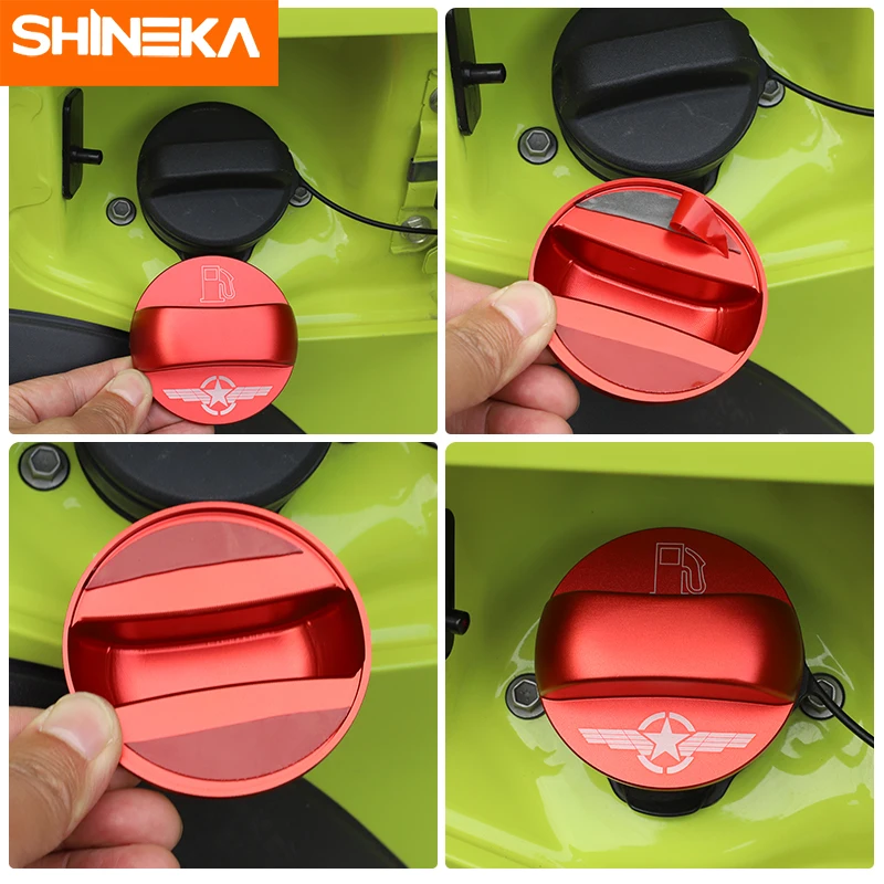 SHINEKA Car Stickers Aluminium Alloy Internal Oil Tank Cap Fuel Decoration Cover For Suzuki Jimny 2007-2020 Styling | Автомобили и