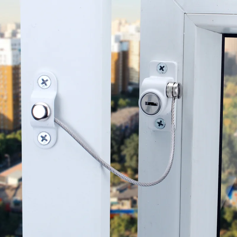 

2 Pcs/lot Child Protection Baby Safety Window Lock Window Guard Stopper Child Lock Infant Security Lock on the Windows Limiter