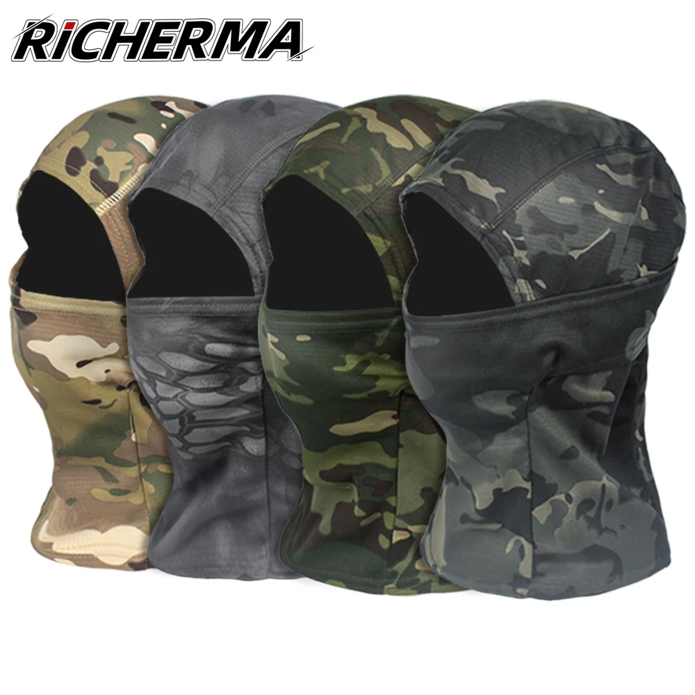 Зимняя мотоциклетная маска на все лицо Мужская Балаклава из CS камуфляжная