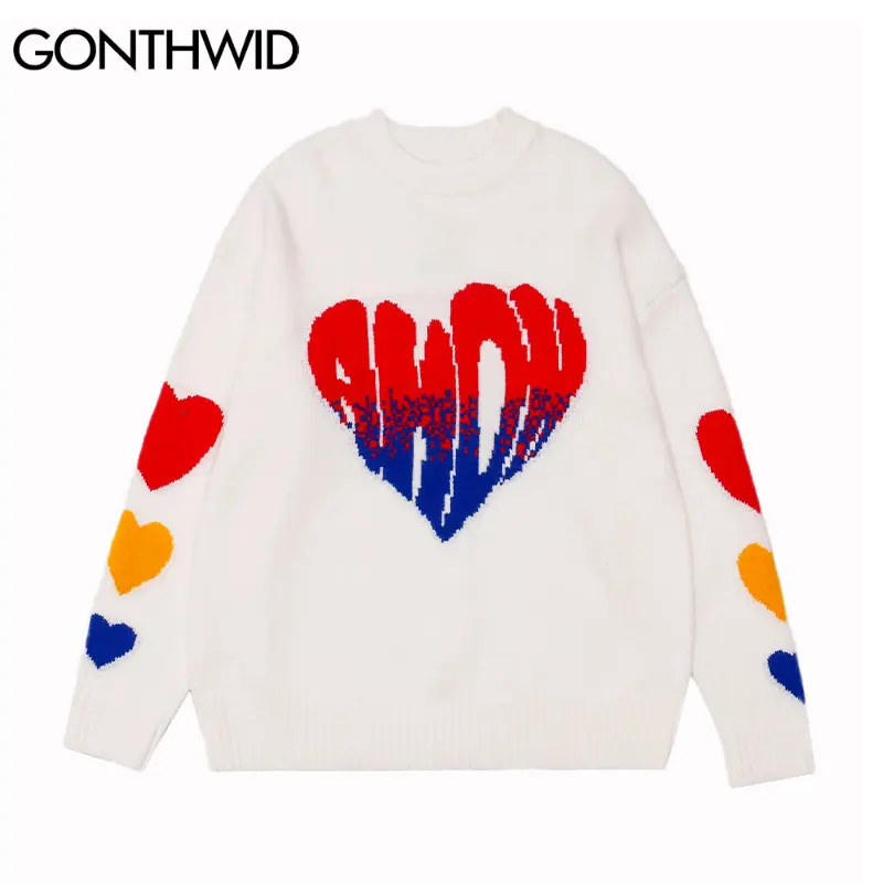 

Джемпер вязаный мужской, в стиле хип-хоп, с градиентным узором